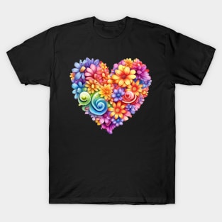 LGBT Floral Heart T-Shirt